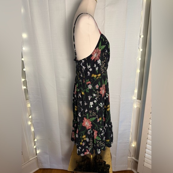 Old Navy Floral Midi Dress - Black and Multicolor - Picture 2 of 7